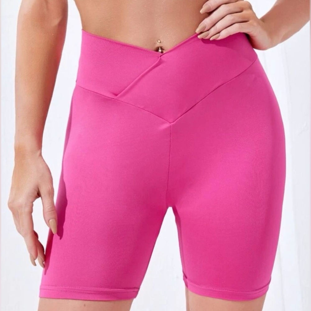 Shein Hot Pink Biker Shorts